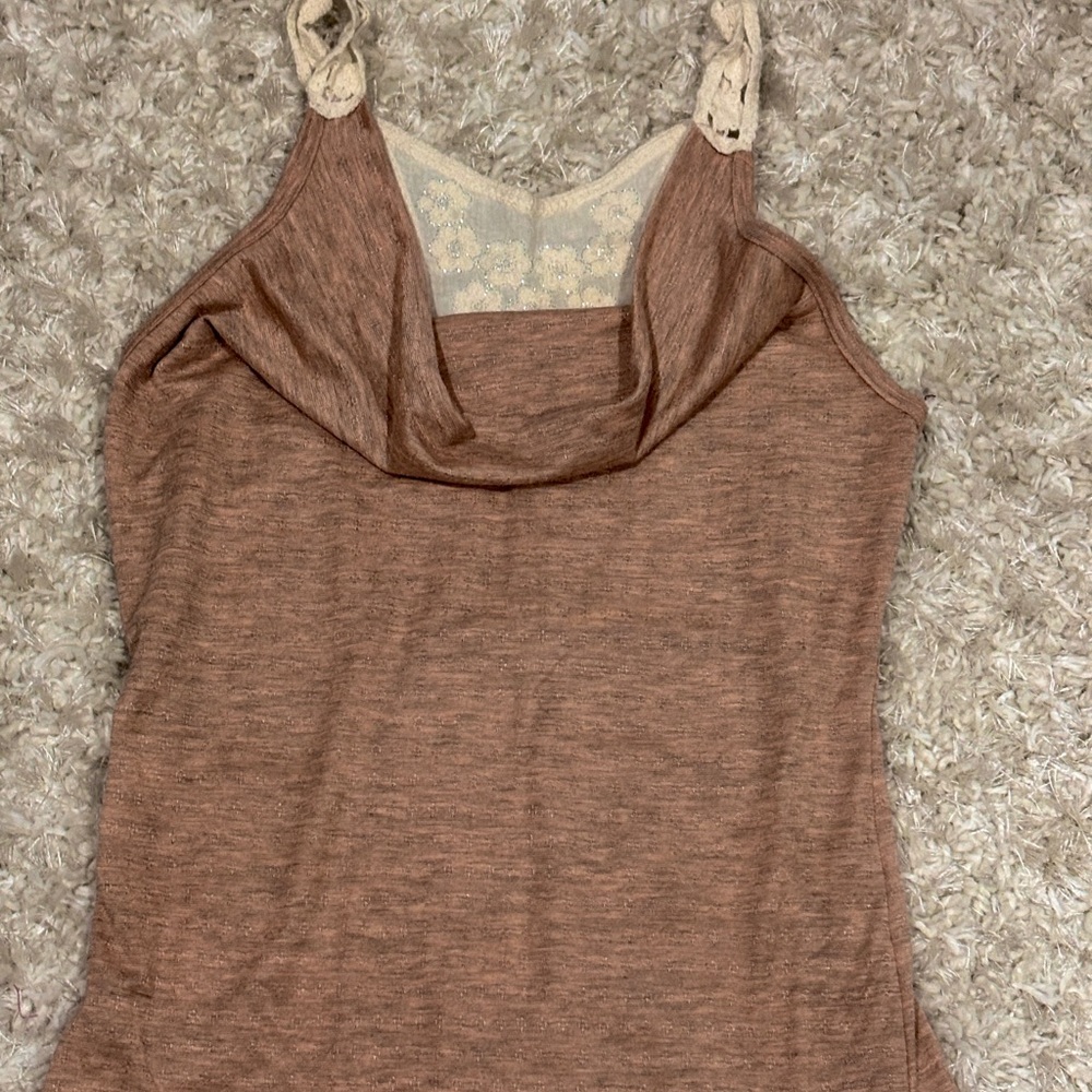 Wet Seal Salmon Camisole with Lace Straps